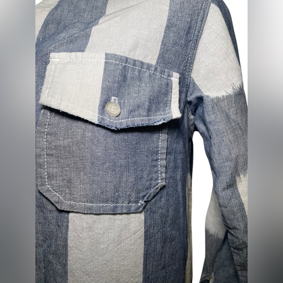 Current/Elliott Perfect Shirt Color Block Button Down Top Small NWOT - Picture 5 of 8